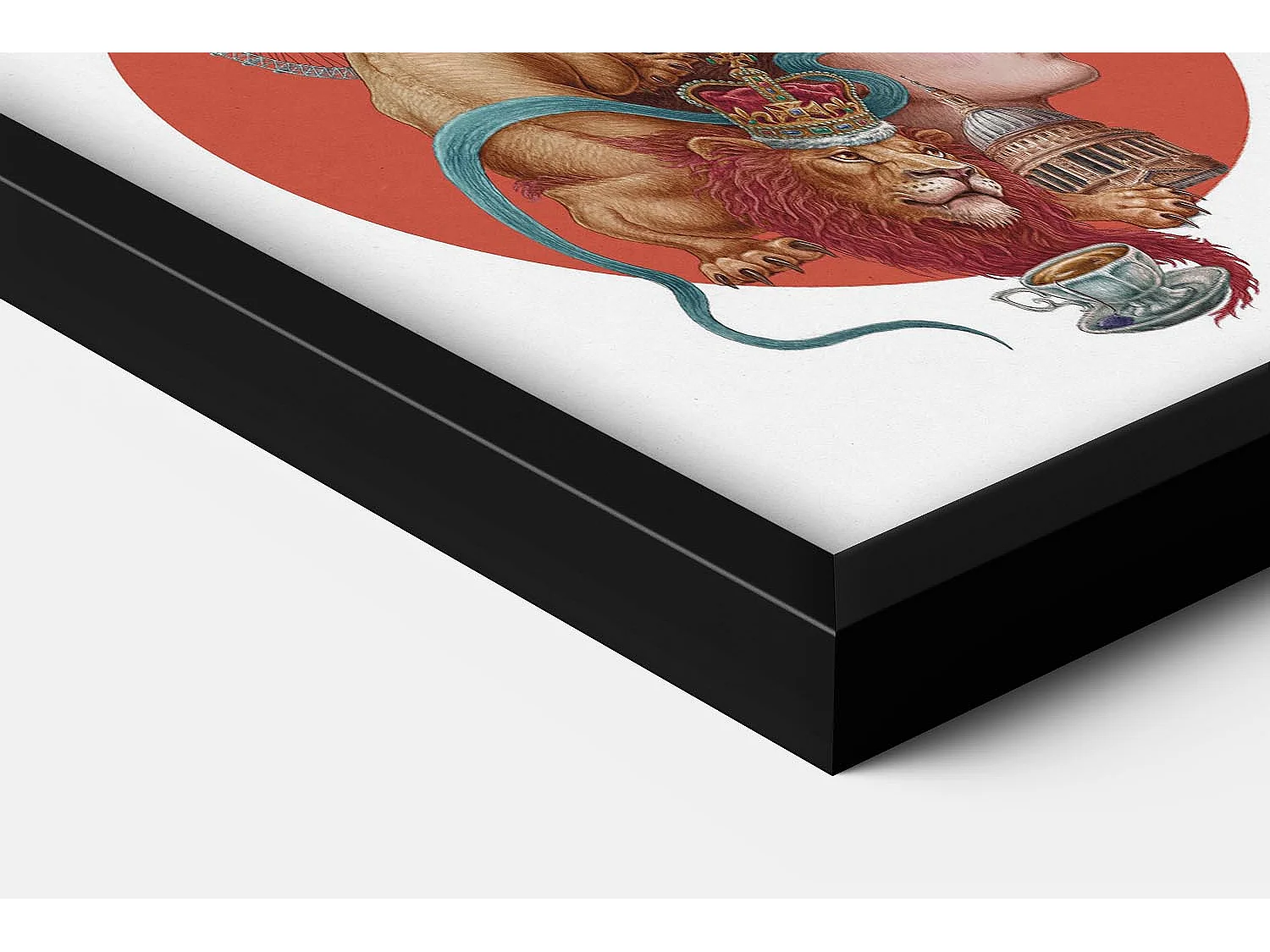 Gerahmtes Bild, britisches Stadtdekor, schwarzes Rahmenbild London, 70x100 cm Londoner Kunst, Londoner Stadtdruck.