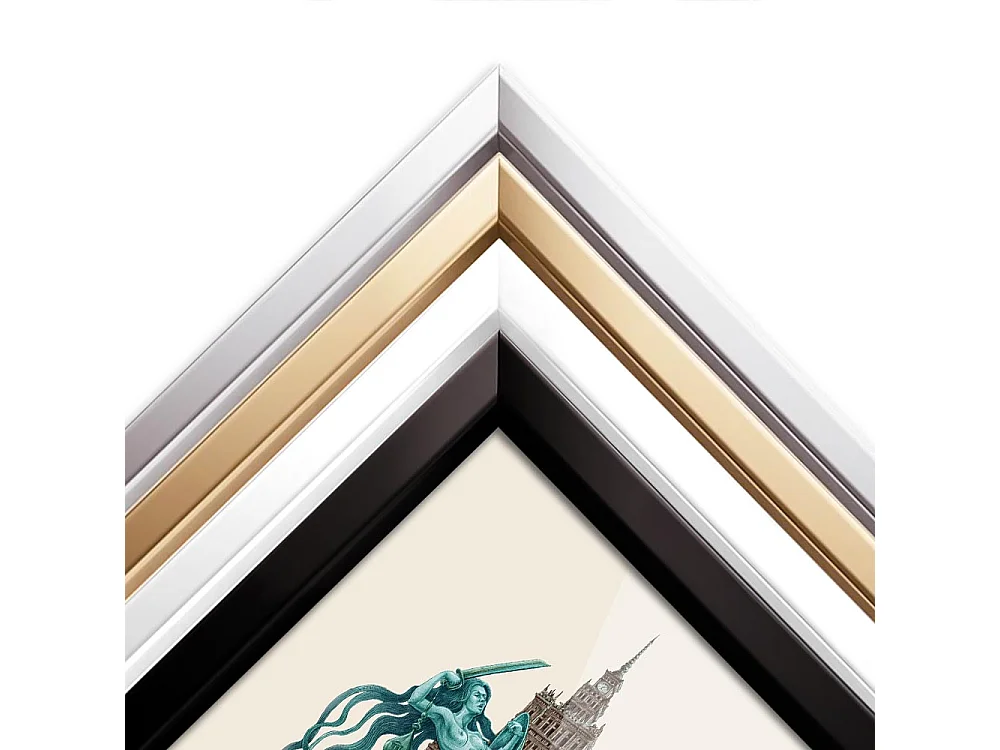 Bild im Rahmen, modernes Stadtdekor, gerahmte Kunst aus Warschau, minimalistischer Stadtdruck aus Warschau, Warschauer Design 70x100 cm.