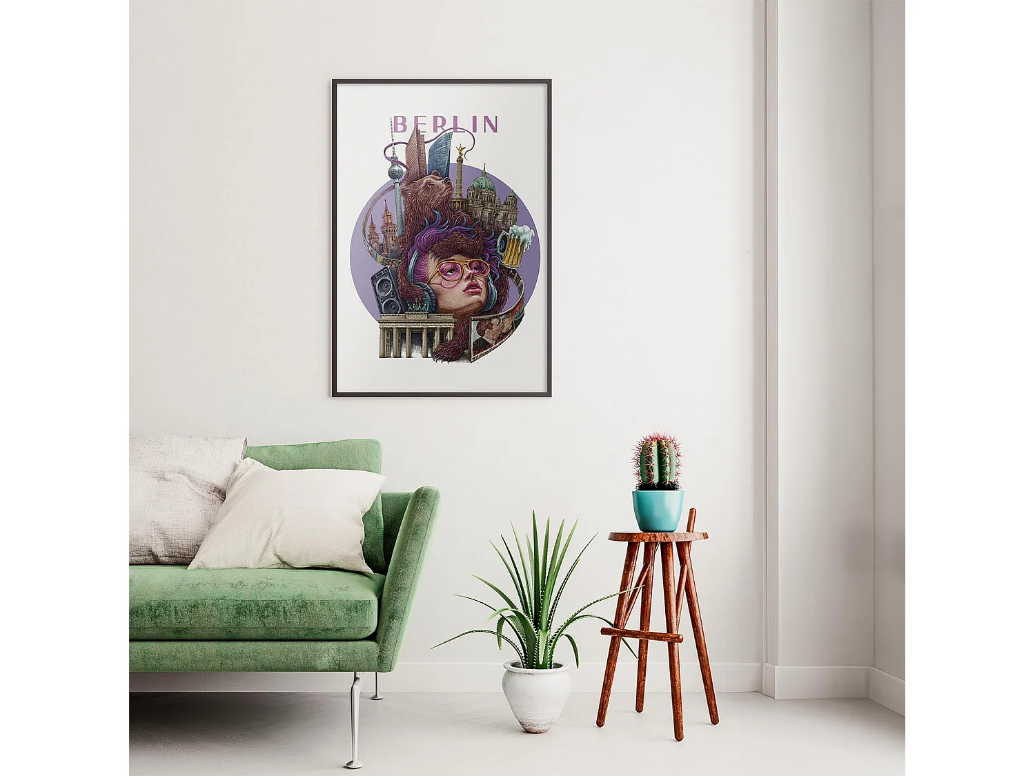 Poster, Dekor der deutschen Stadt, Berlin, 29,7x42 cm Berlin-Kunst, urbaner Druck.