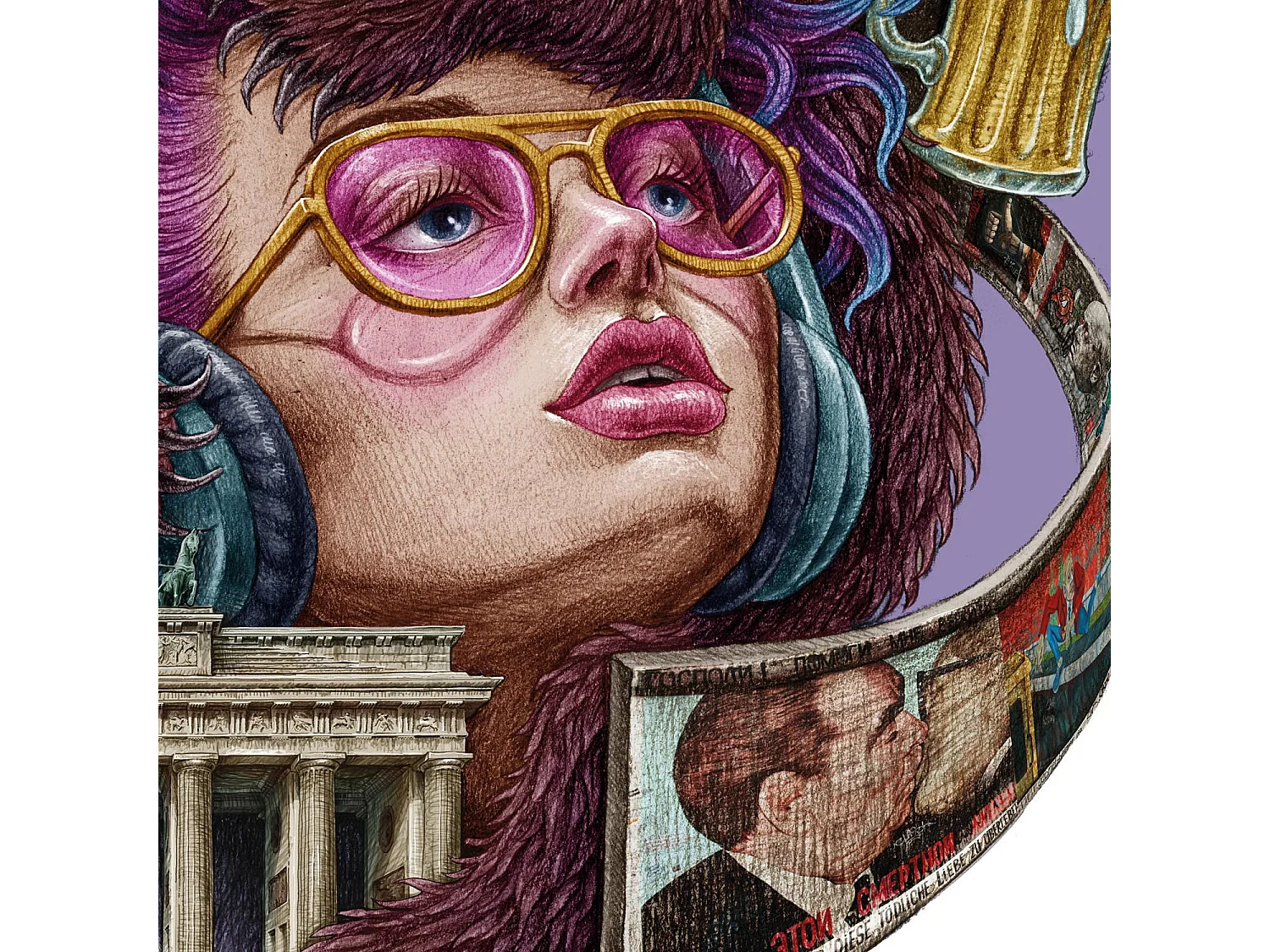 Poster, Dekor der deutschen Stadt, Berlin, 29,7x42 cm Berlin-Kunst, urbaner Druck.