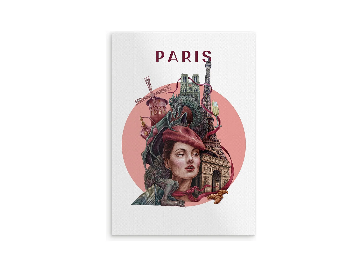 Affiche, déco ville française, Paris, 59,5x84 cm Paris art, imprimé urbain Paris.