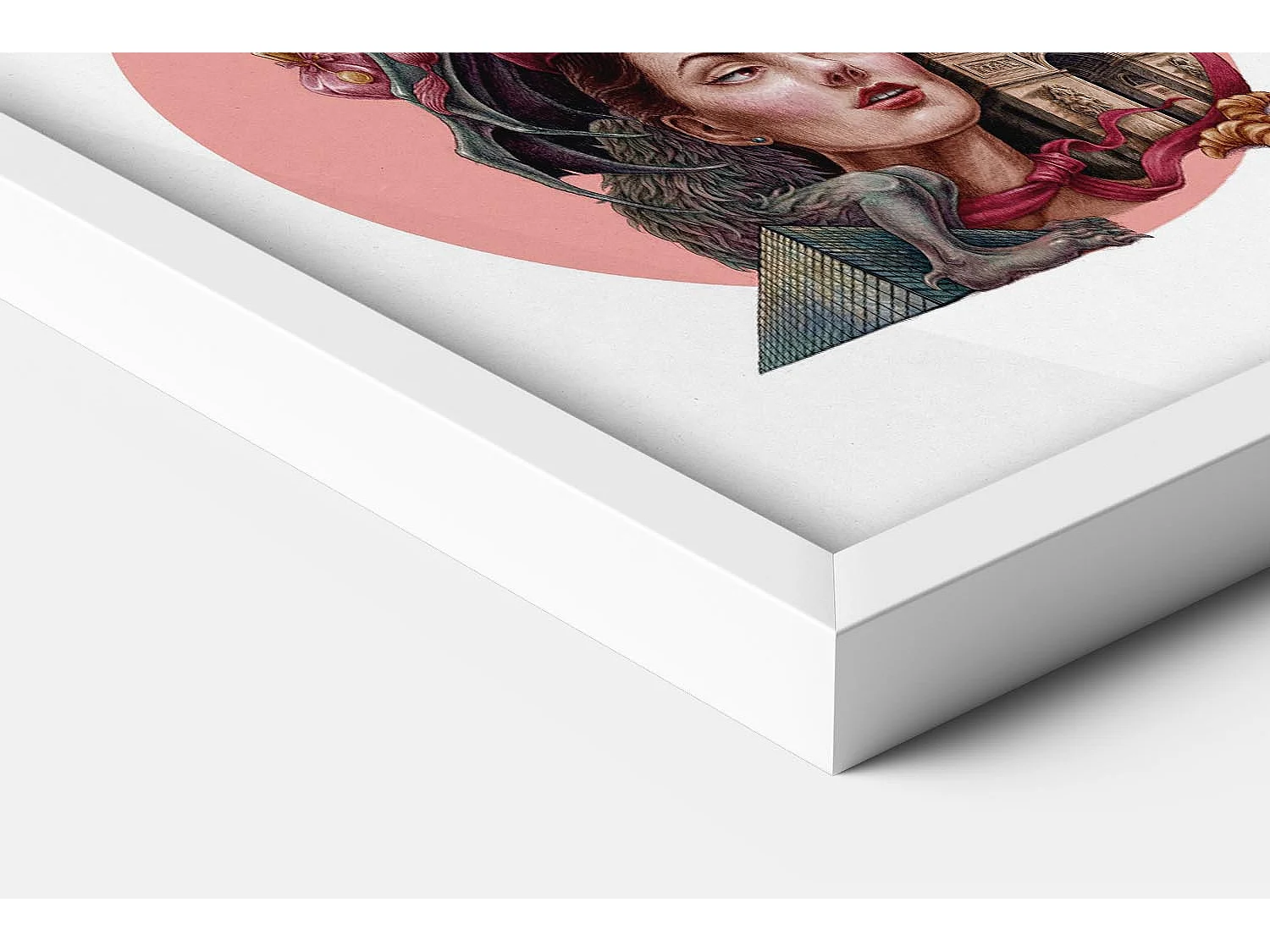 Image encadré, déco ville française, image cadre blanc Paris, 20x30 cm Paris art, imprimé urbain Paris.