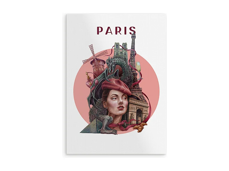 Poster, französische Stadtdekoration, Paris, 21x29,7 cm Pariser Kunst, Pariser Stadtdruck.