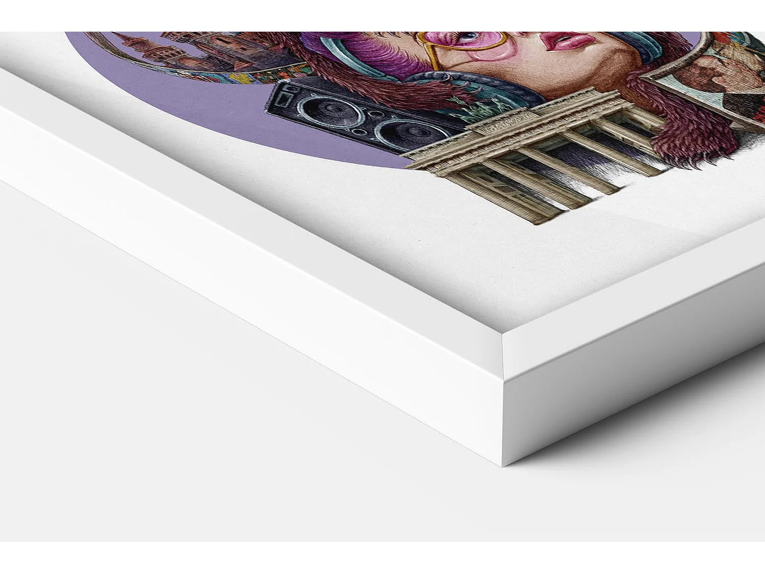 Ingelijste foto, Duits stadsdecor, Berlijnse witte lijstfoto, 20x30 cm Berlijnse kunst, stedelijke print.