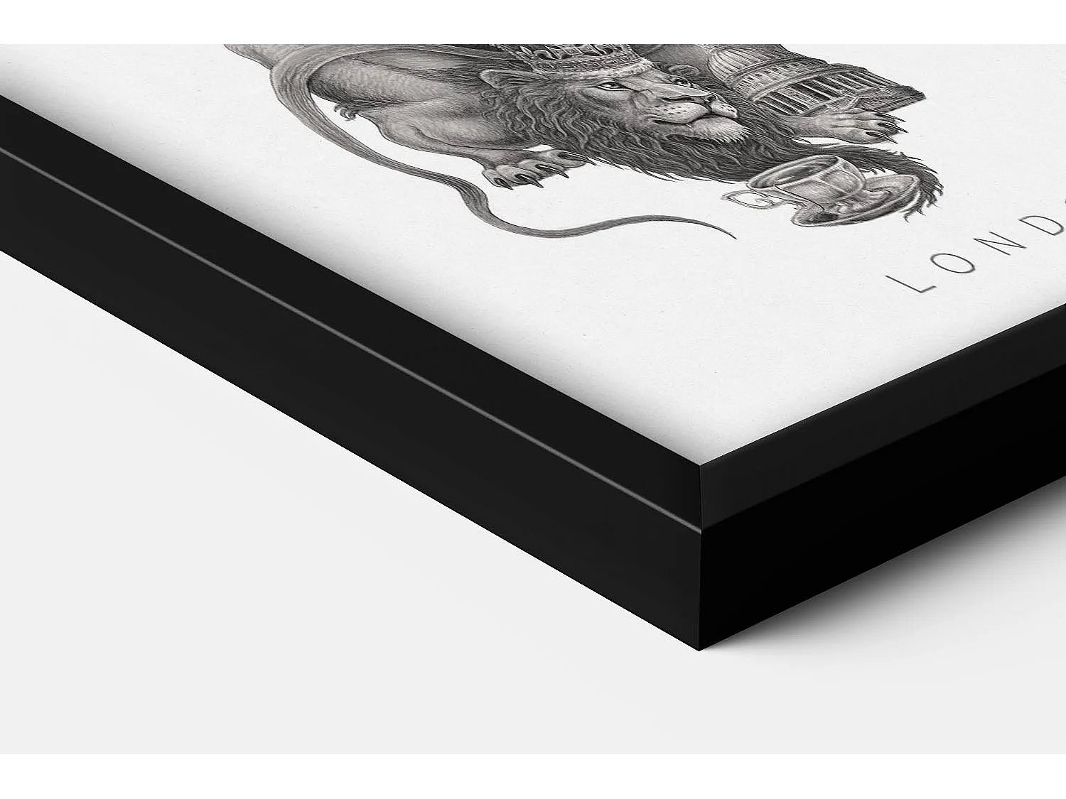 Gerahmtes Bild, britisches Dekor, schwarzer Rahmen der Londoner Kunst, minimalistischer London-Druck, Bild im urbanen Stil, 20x30 cm.