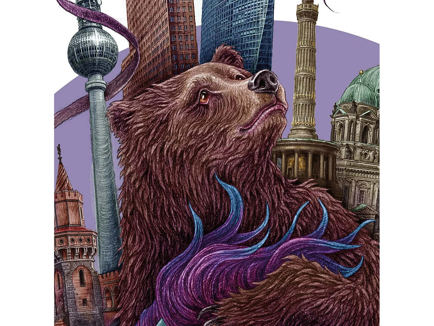 Poster, Dekor der deutschen Stadt, Berlin, 21x29,7 cm Berlin-Kunst, urbaner Druck.