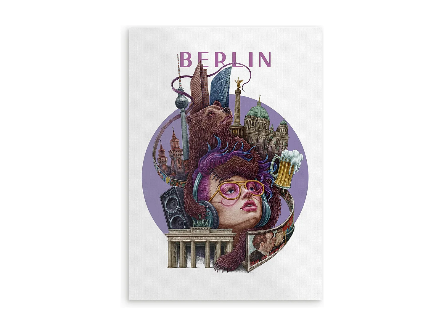 Poster, Dekor der deutschen Stadt, Berlin, 42x59,4 cm Berlin-Kunst, urbaner Druck.