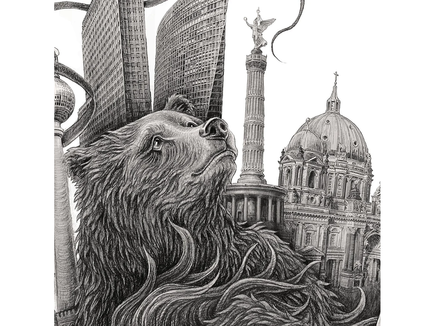 Poster, moderne deutsche Wandkunst, Berliner Kunst, Stadtplakat 59,5x84.