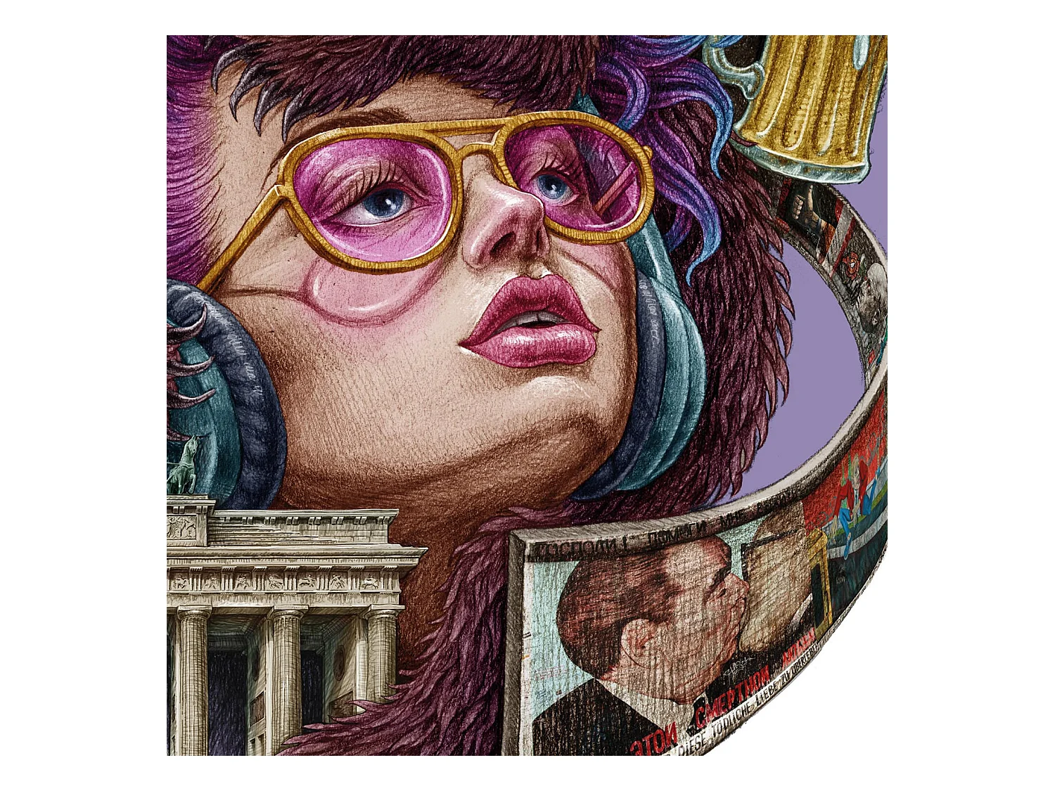 Affiche, décor de la ville allemande, Berlin, 59,5x84 cm Art berlinois, imprimé urbain.