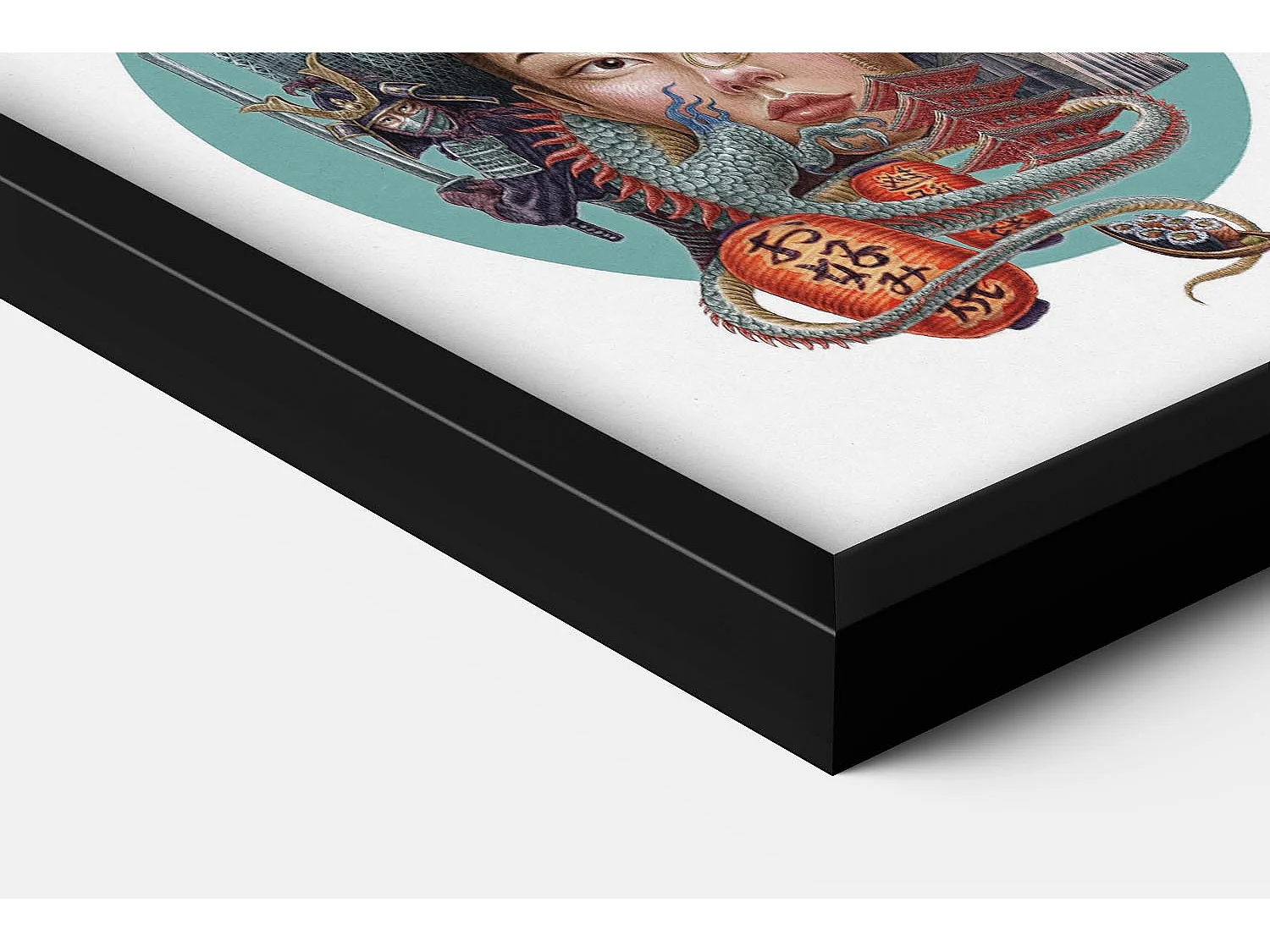 Gerahmtes Bild, japanisches Stadtdekor, schwarzes Rahmenbild Tokio, 40x60 cm Tokio-Kunst, Tokio-Stadtdruck.