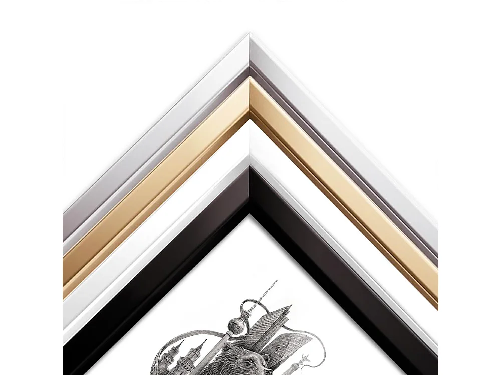 Image dans un cadre, art mural allemand moderne, art du cadre noir Berlin, image urbaine 40x60.