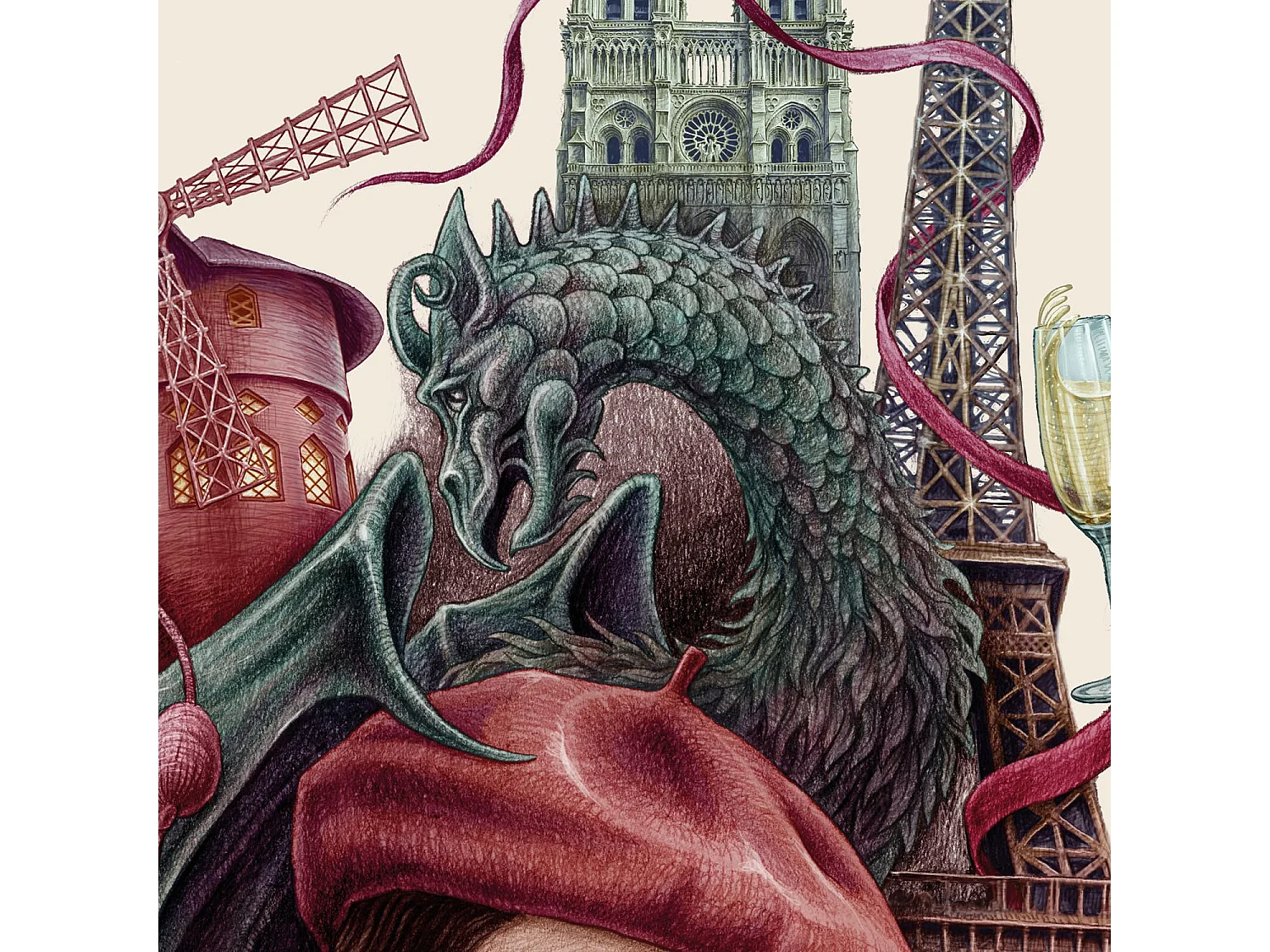 Poster, elegantes Pariser Stadtdekor, Pariser Kunst, Pariser Druck 42x59,4 cm, minimalistisches Pariser Poster.