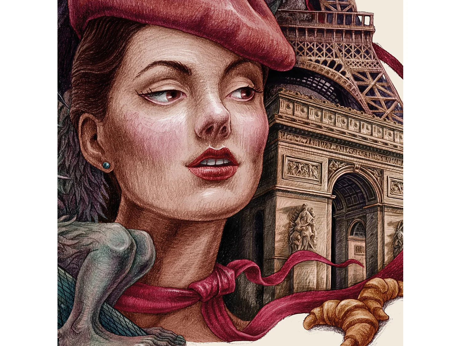 Affiche, déco urbaine élégante Paris, art Paris, imprimé Paris 42x59,4 cm, affiche Paris minimaliste.