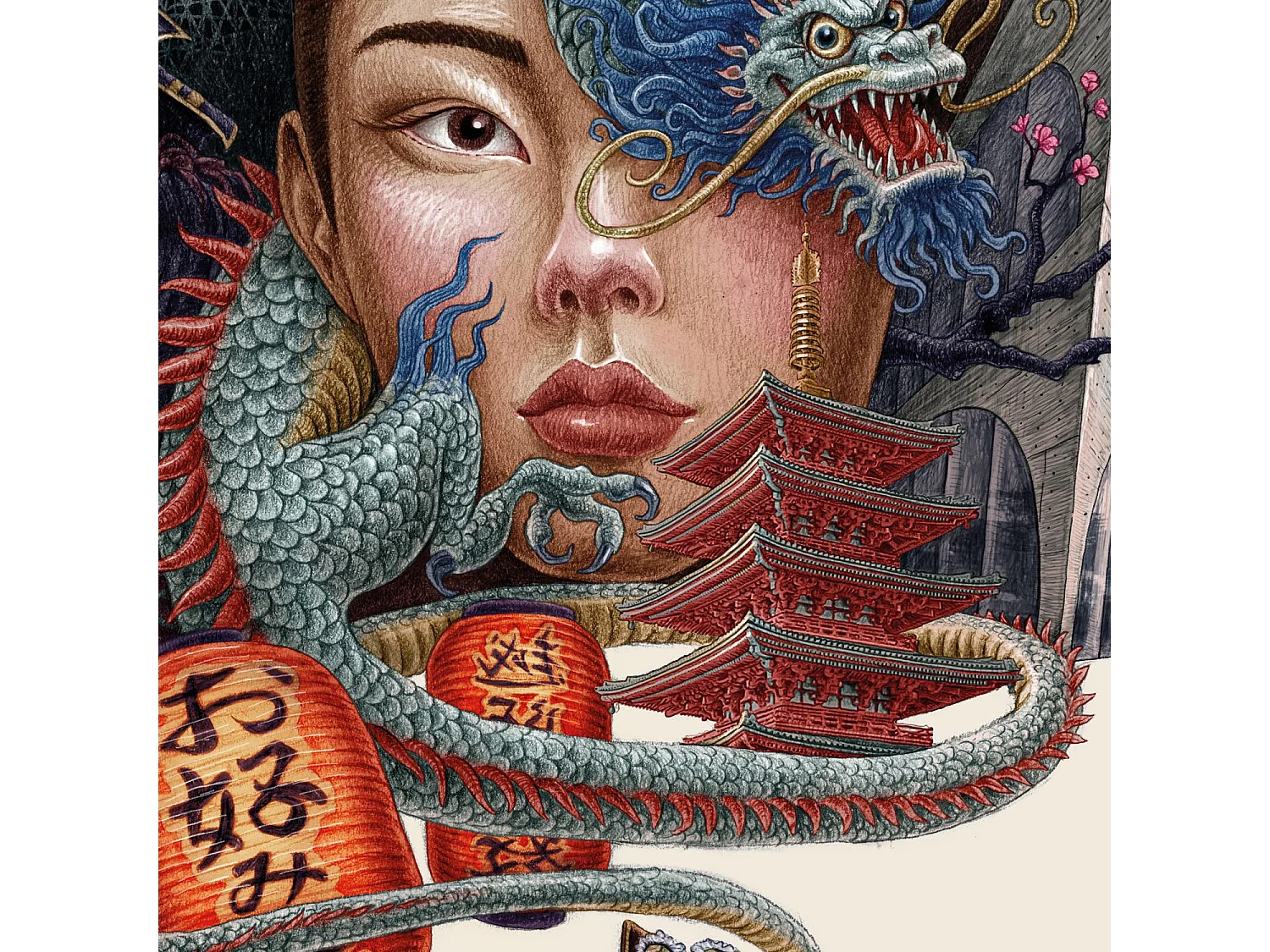 Poster, japanisches Stadtdekor, Tokio-Druck, Plakat im städtischen Stil von Tokio, 42 x 59,4 cm.