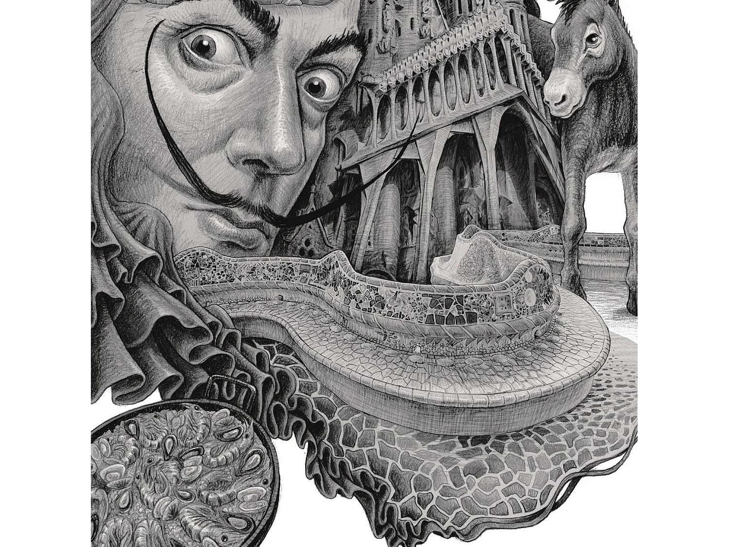 Poster, lebendiges spanisches Dekor, Barcelona-Kunst, minimalistischer Barcelona-Stadtdruck, 59,5 x 84 cm.