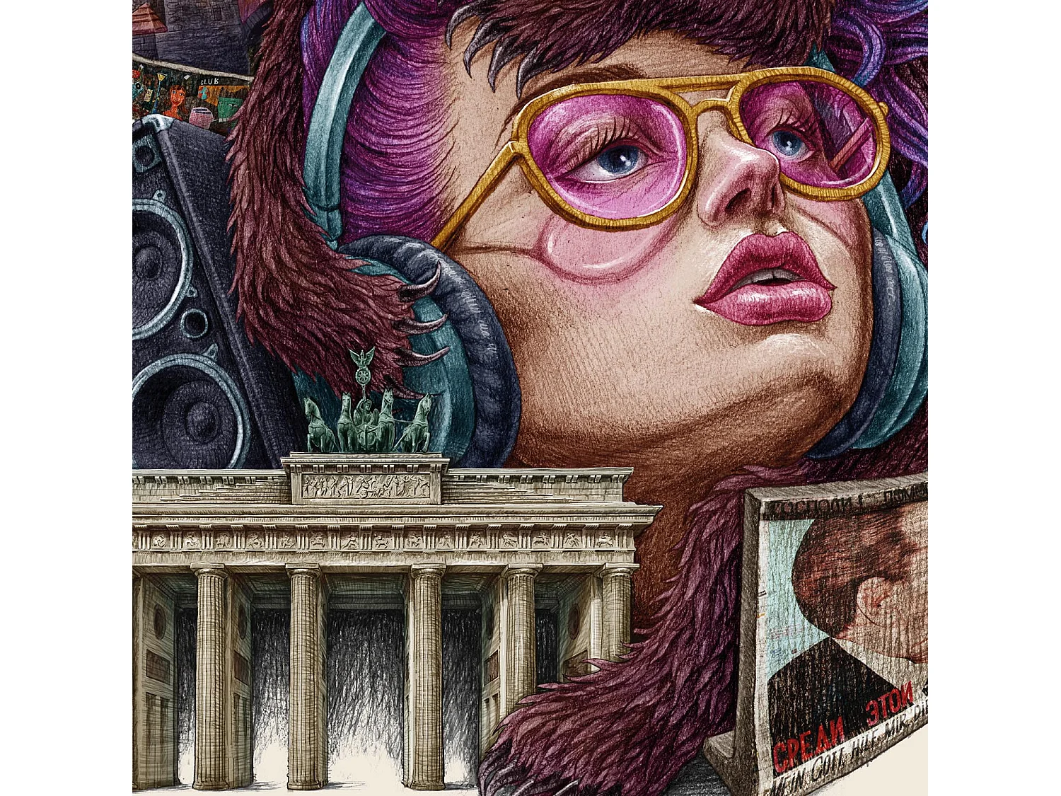 Affiche, décor allemand moderne, Berlin art, affiche minimaliste Berlin, 29,7x42 cm Berlin art.