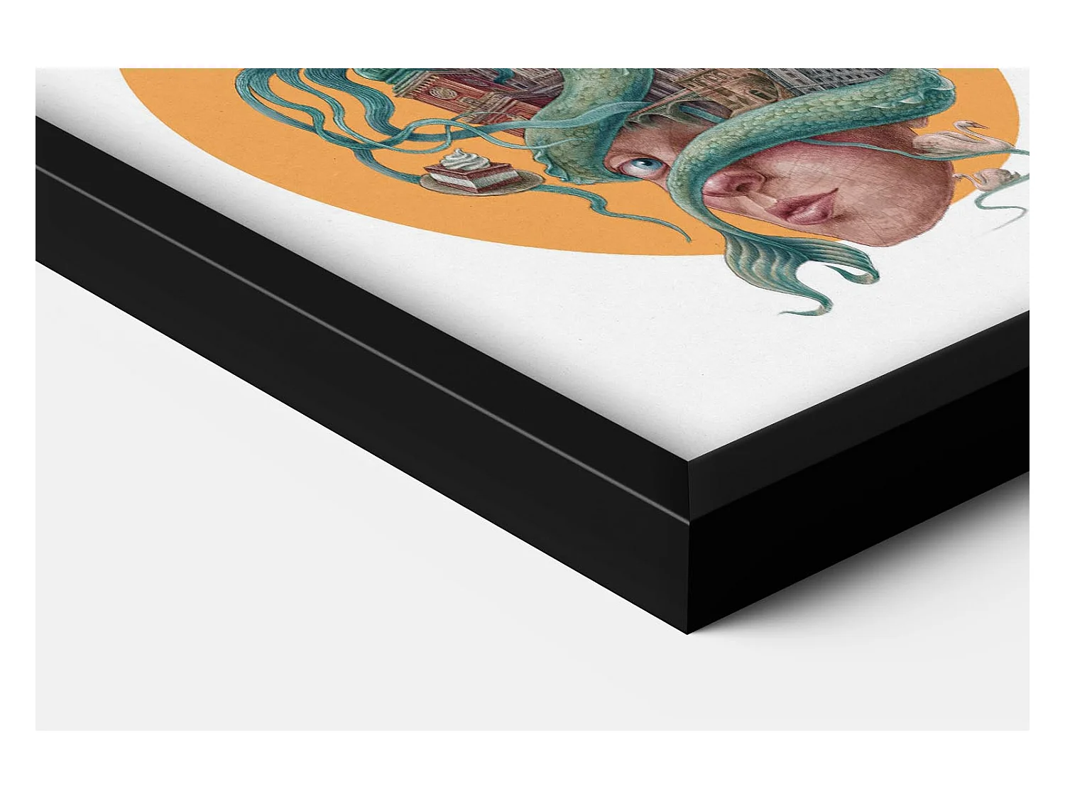 Quadro con cornice, arredamento cittadino polacco, quadro nero incorniciato Varsavia, 20x30 cm arte Varsavia, stampa urbana.