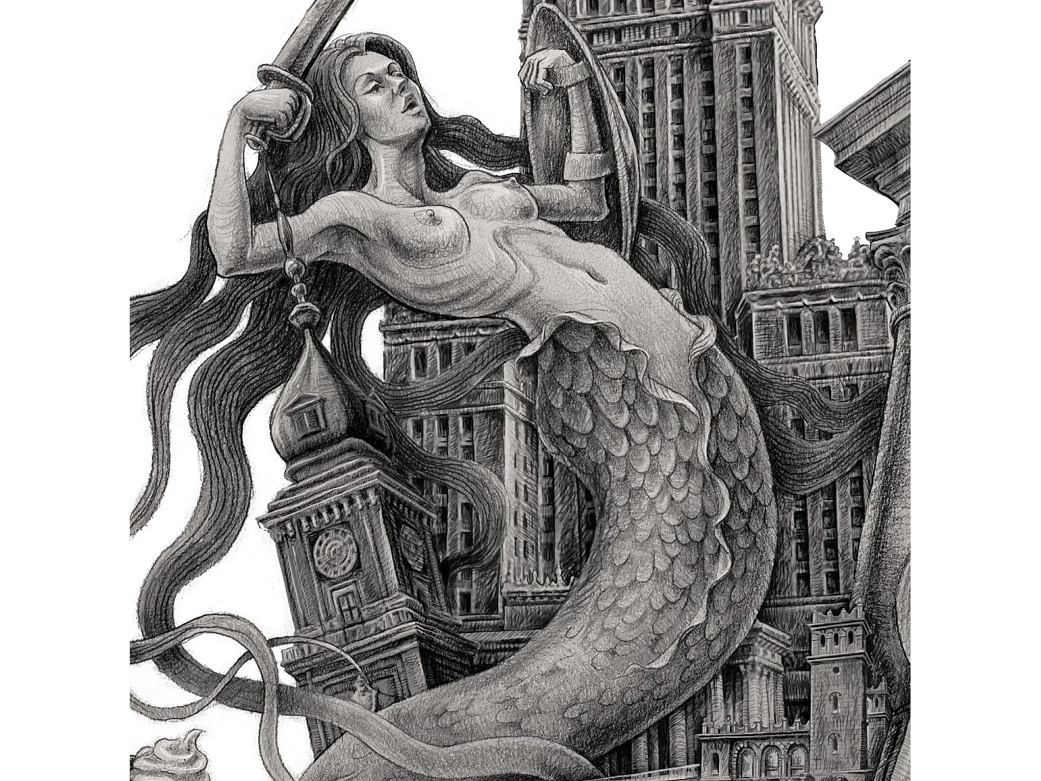 Poster, polnisches Dekor, Warschauer Kunst, Warschauer minimalistischer Druck, urbanes Design 59,5x84 cm.