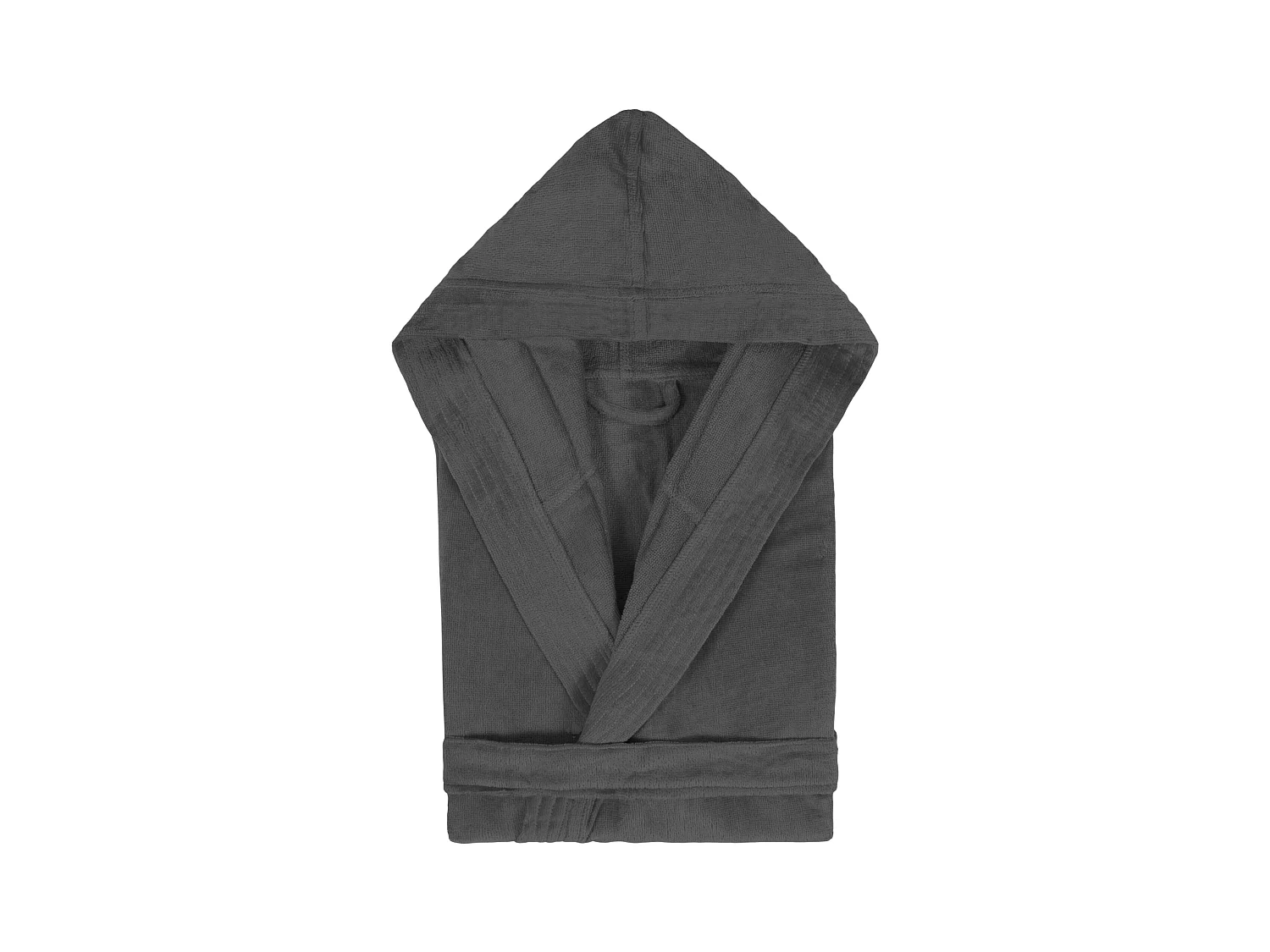 Peignoir à capuche adulte COOL coton XXL velours gris Anthracite