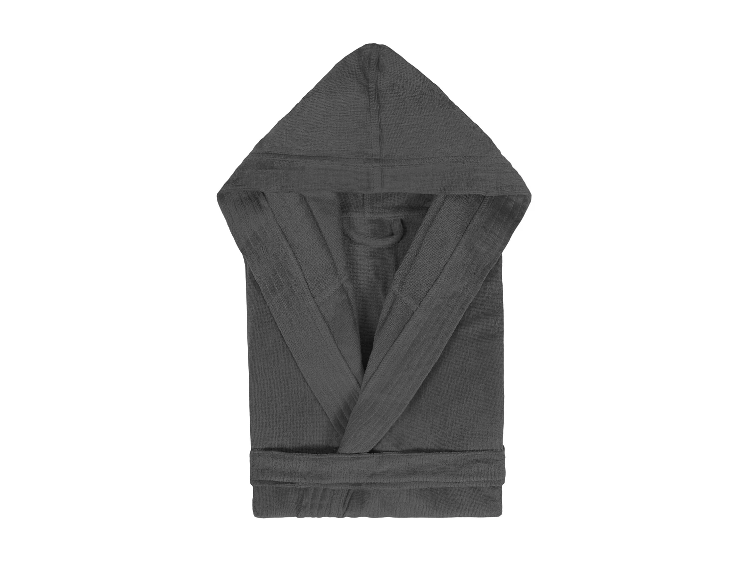 Peignoir à capuche adulte COOL coton XXL velours gris Anthracite