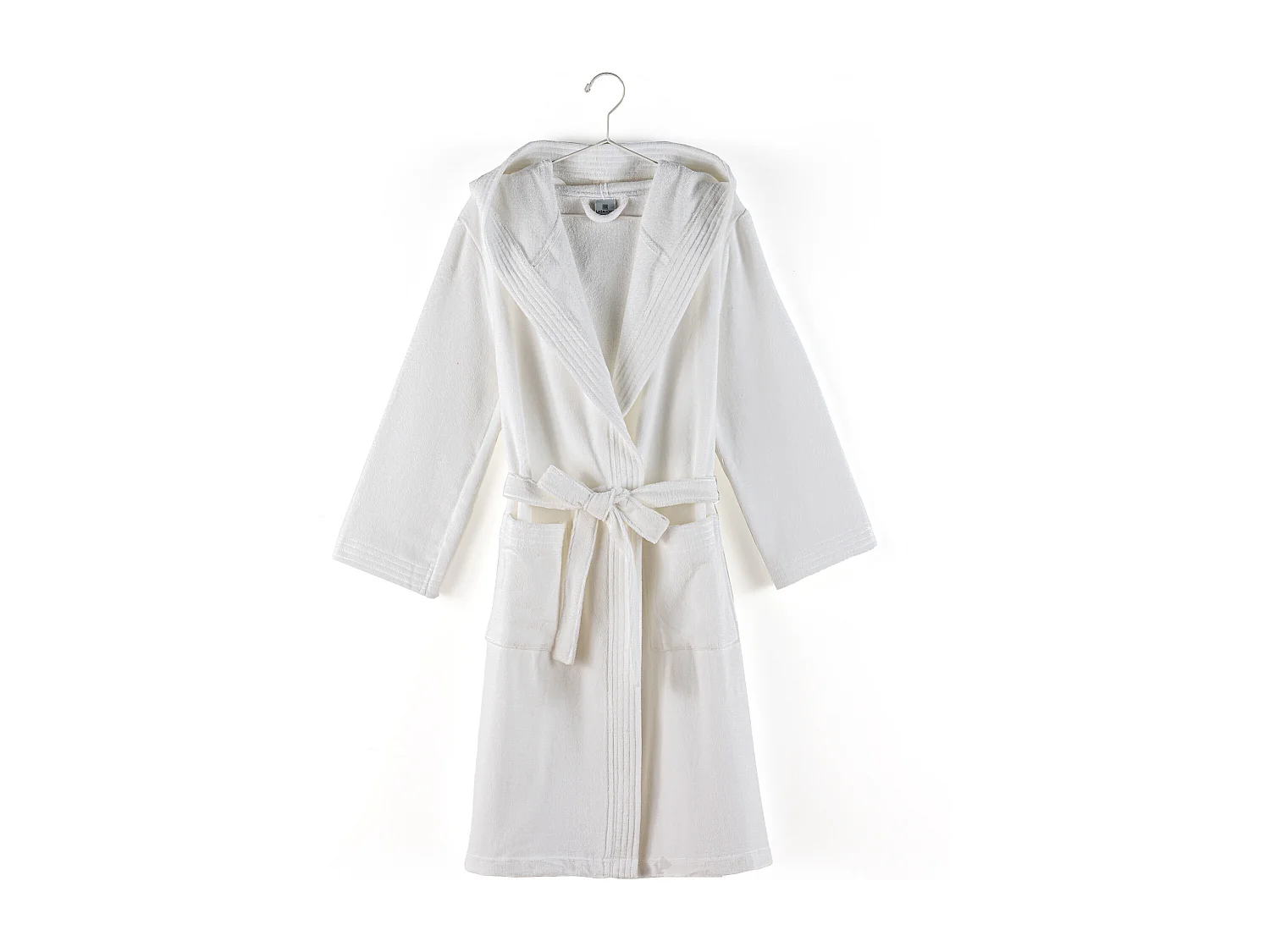 Peignoir à capuche adulte COOL coton XXL velours Blanc