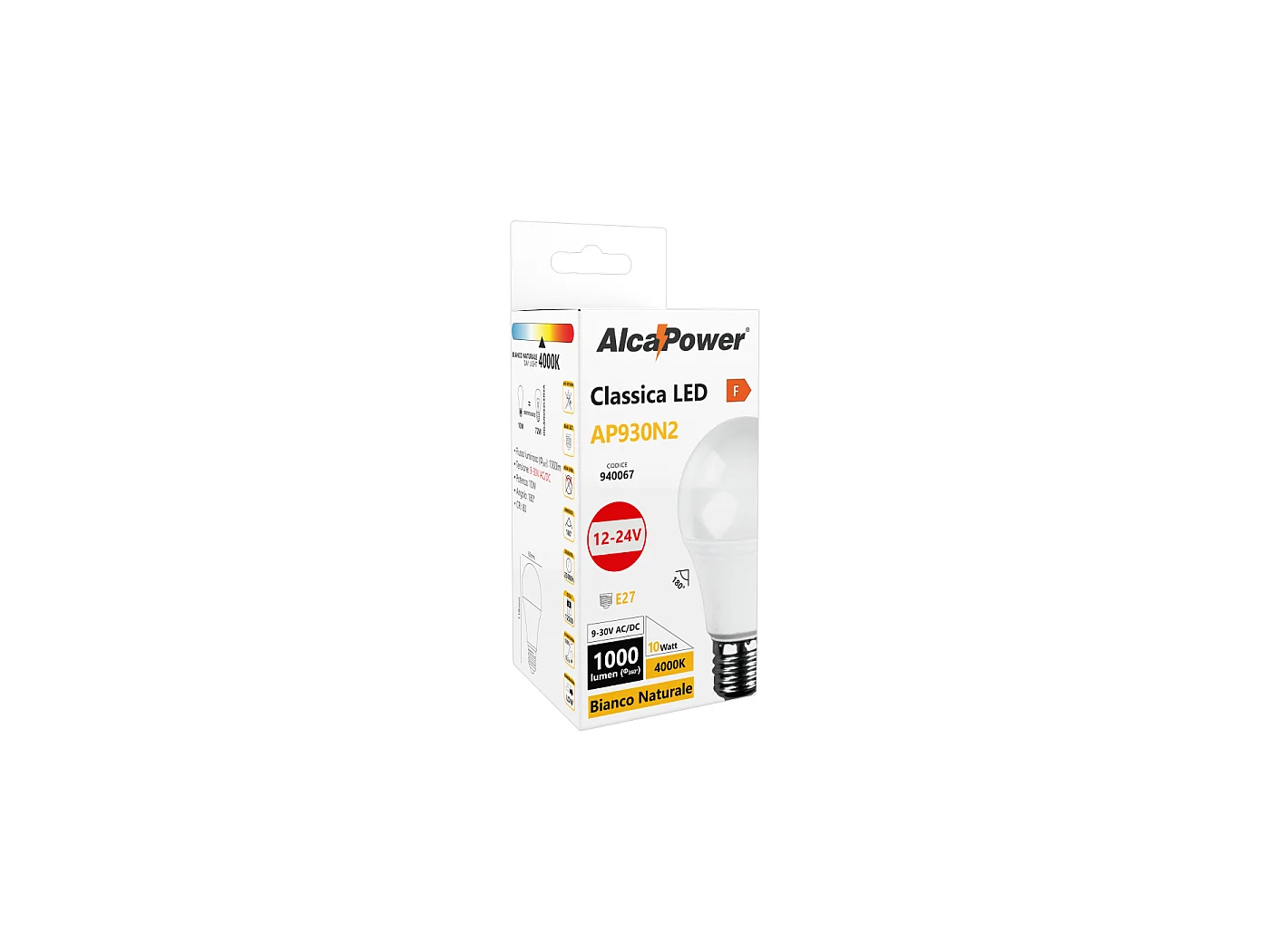 Lampadina Classica a LED 10W 1000lm 4000K E27