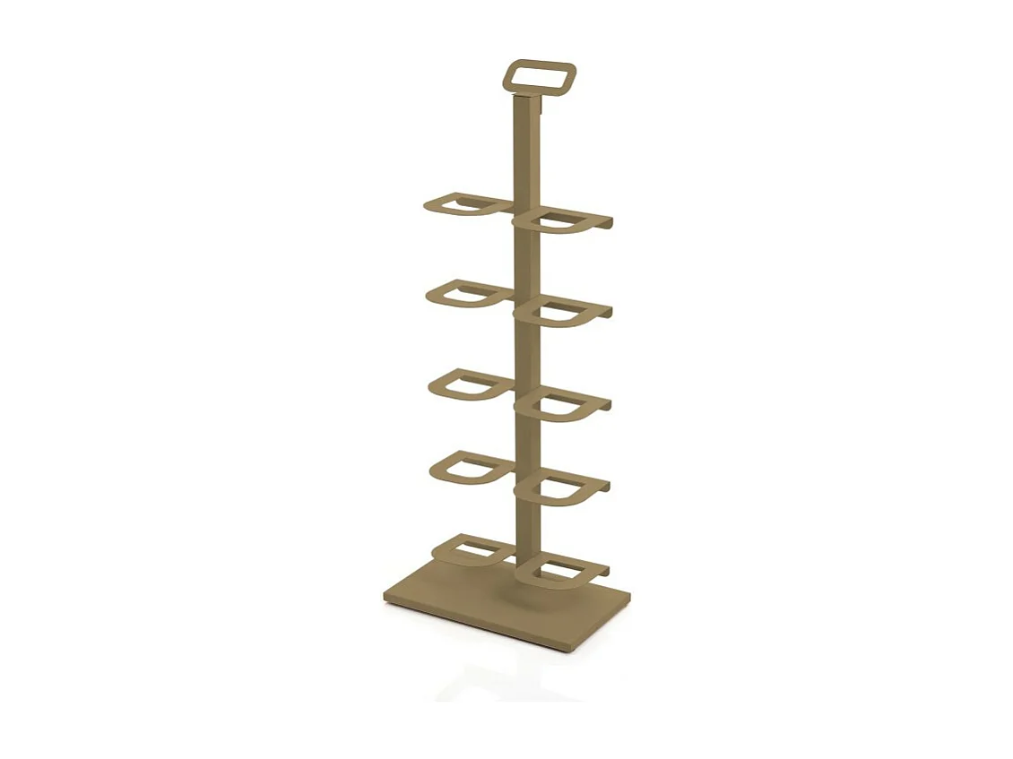 Étagère à chaussures étroite TIDY, range-chaussures métallique vertical pour 5 paires
