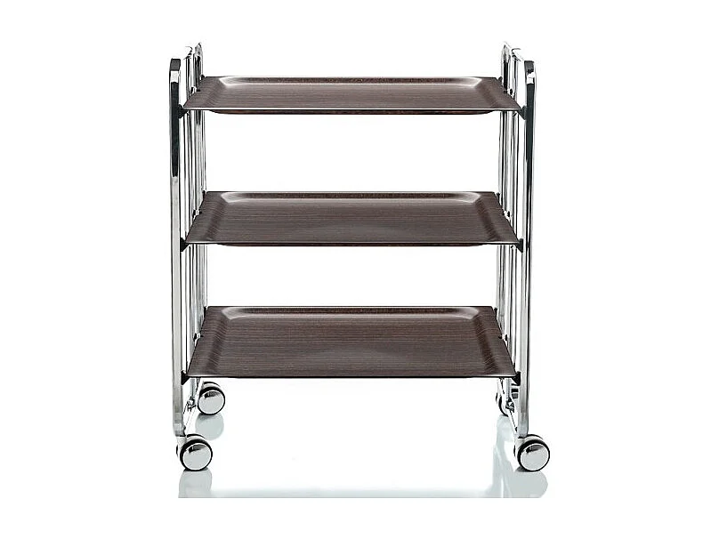 Carrello salvaspazio cucina, pieghevole, 3 ripiani, BAUHAUS. Struttura cromata