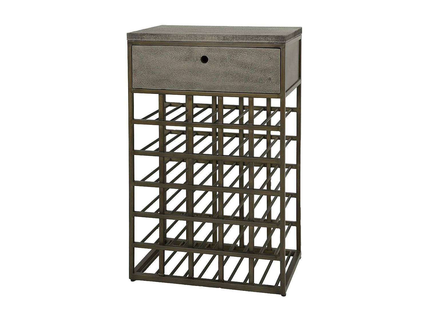 Meuble range-bouteilles vintage avec tiroir de rangement RALF