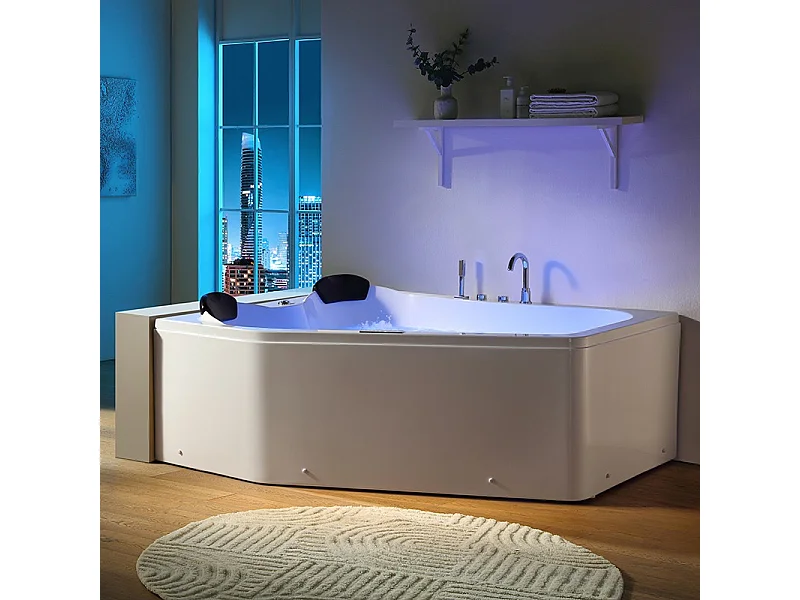 Baignoire balnéo MARINA 2 places ARCHIPEL® 181x151 - GAUCHE