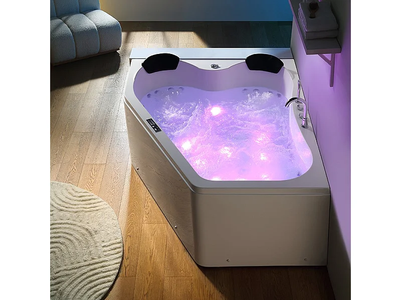 Baignoire balnéo MARINA 2 places ARCHIPEL® 181x151 - GAUCHE