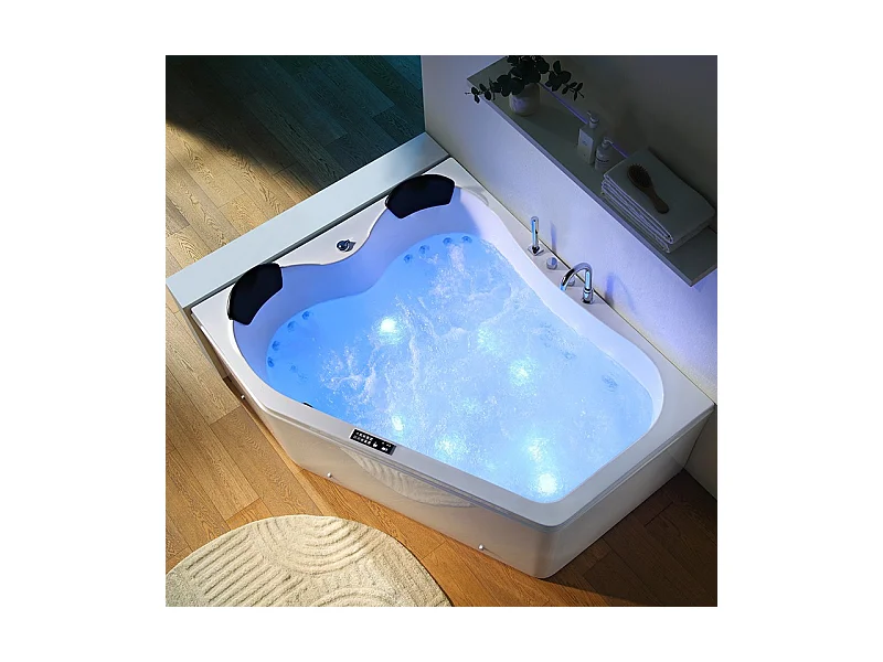 Baignoire balnéo MARINA 2 places ARCHIPEL® 181x151 - GAUCHE