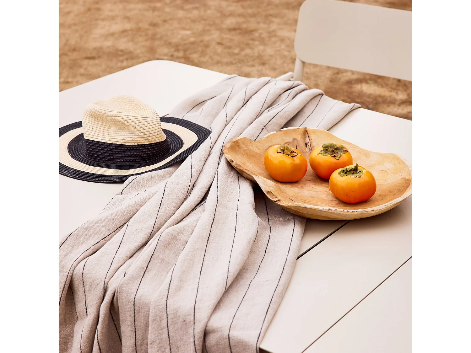 Tavolo da giardino in alluminio e textilene, allungabile, 8 sedie,