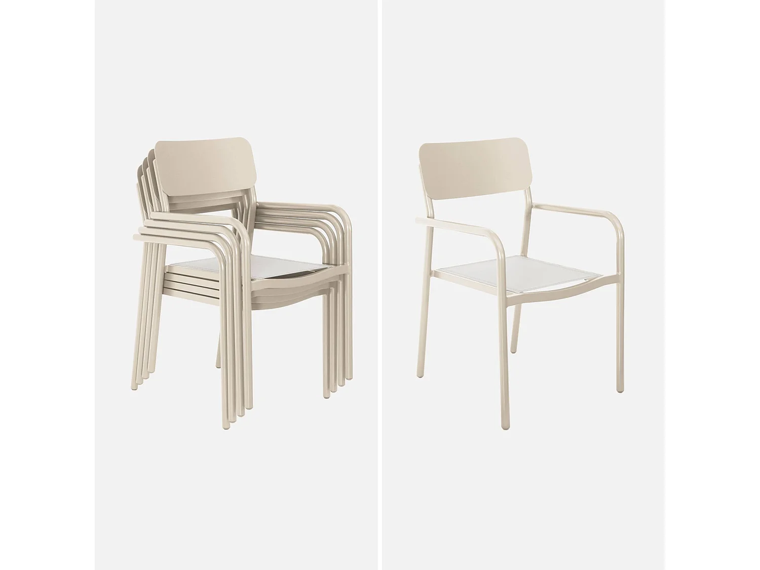 Tavolo da giardino in alluminio e textilene, allungabile, 8 sedie,