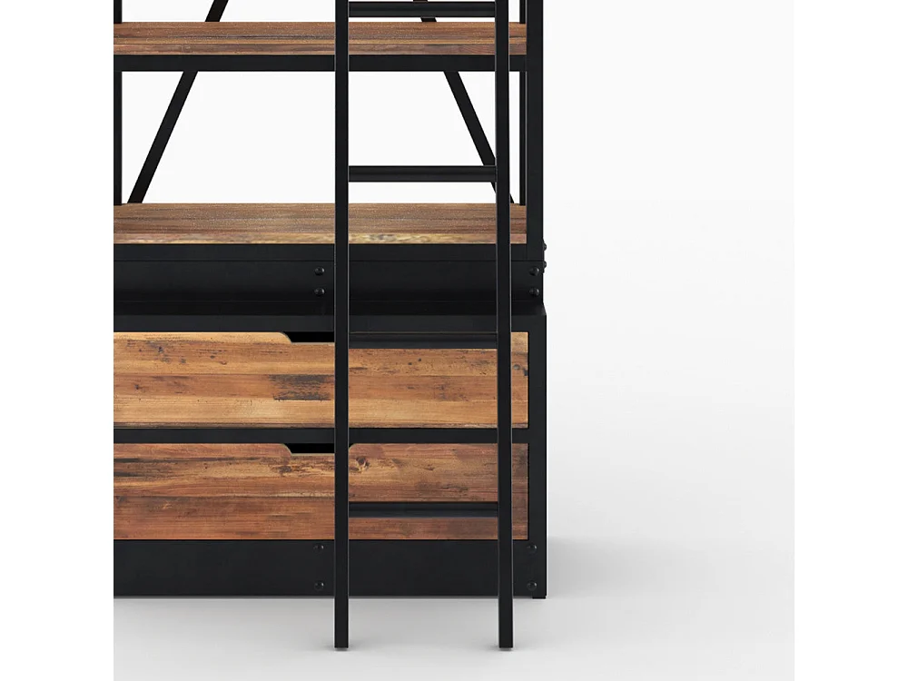 Ensemble de 2 bibliothèques en bois et métal - Kasi