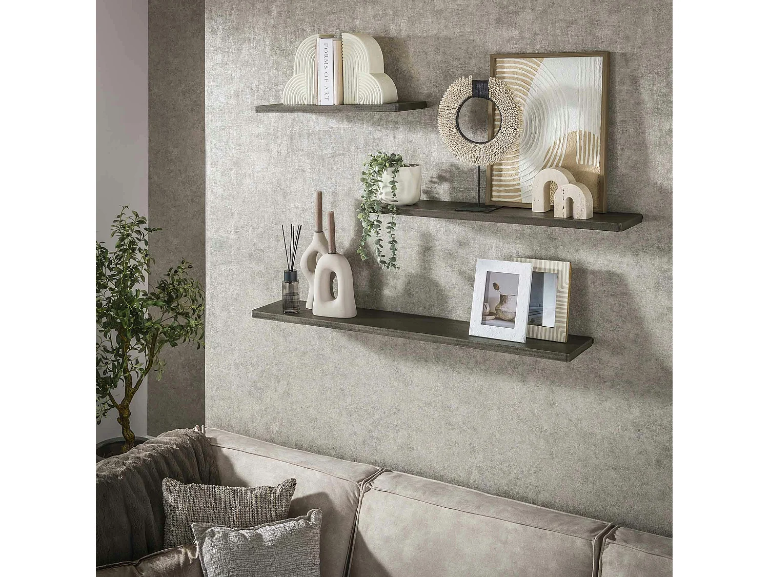 Etagère murale vintage (lot de 3) RALF