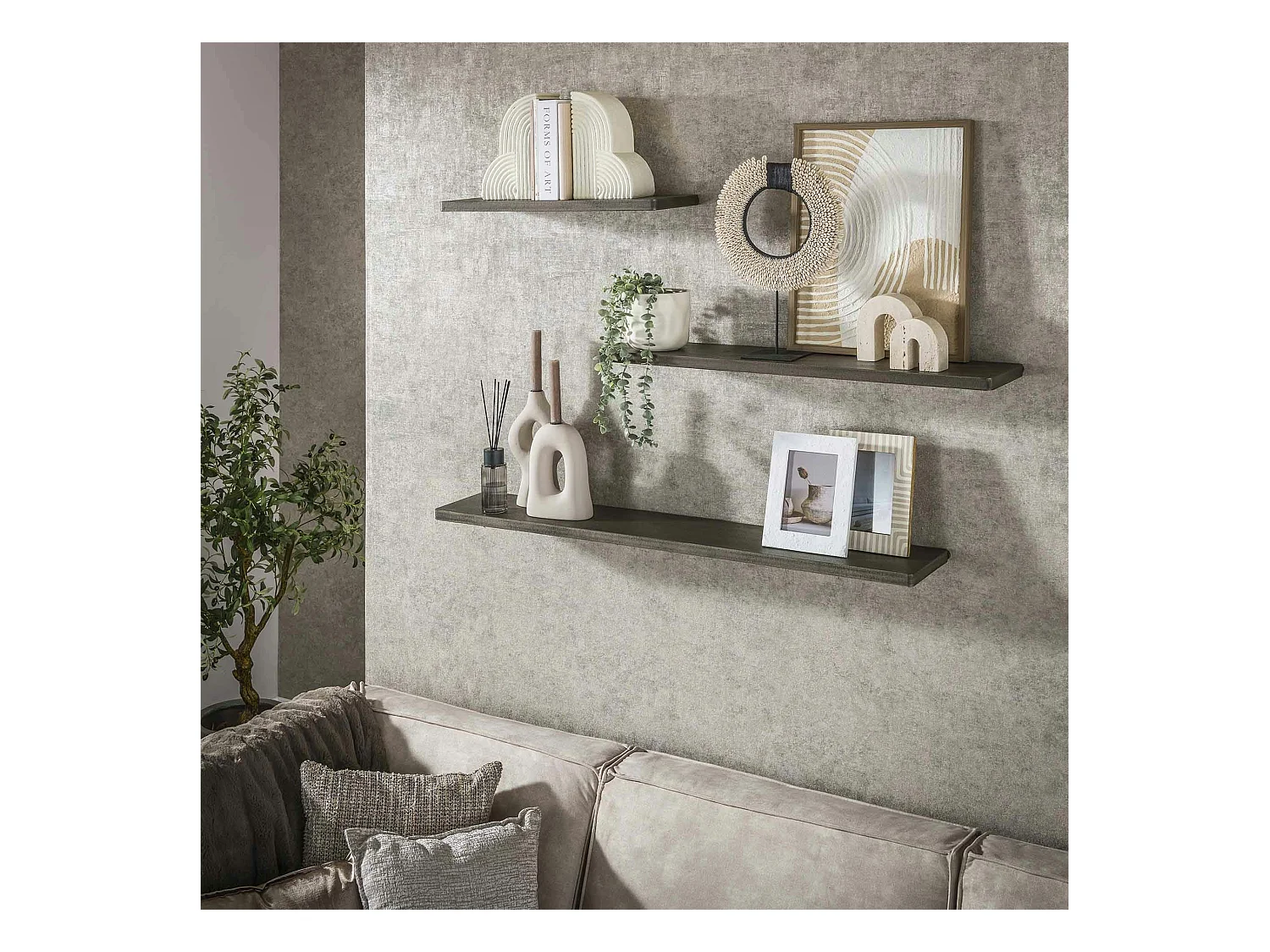 Etagère murale vintage (lot de 3) RALF