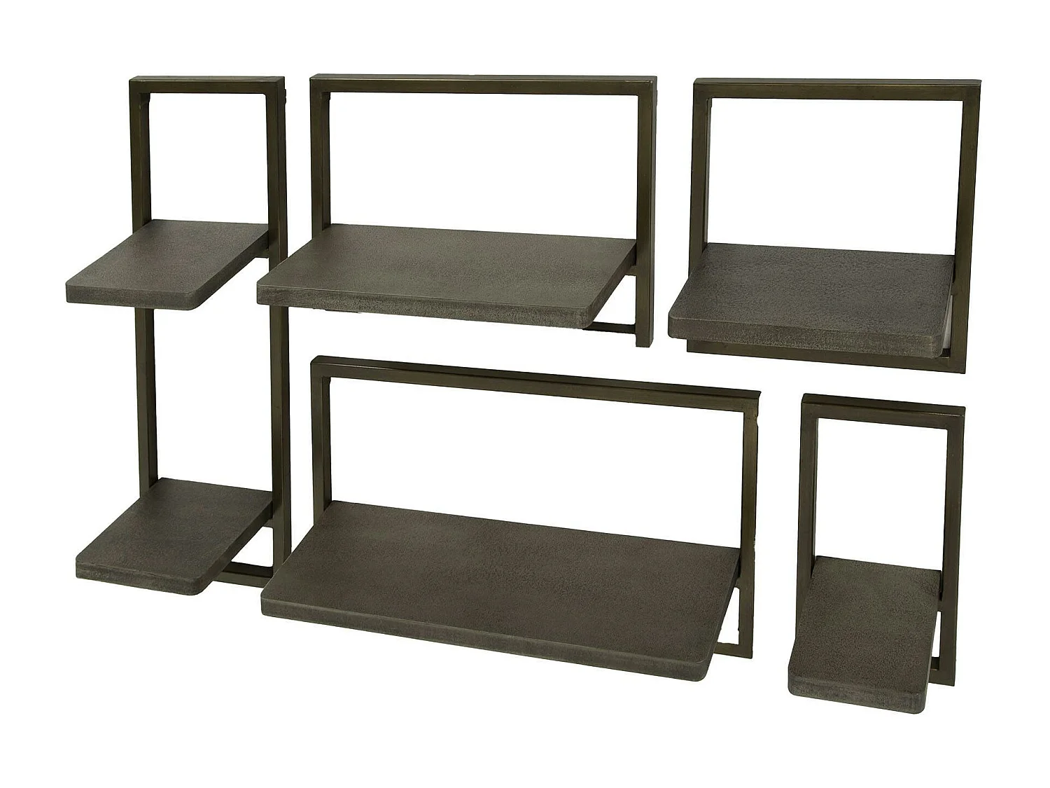 Etagère murale de salon style vintage (ensemble de 5) RALF