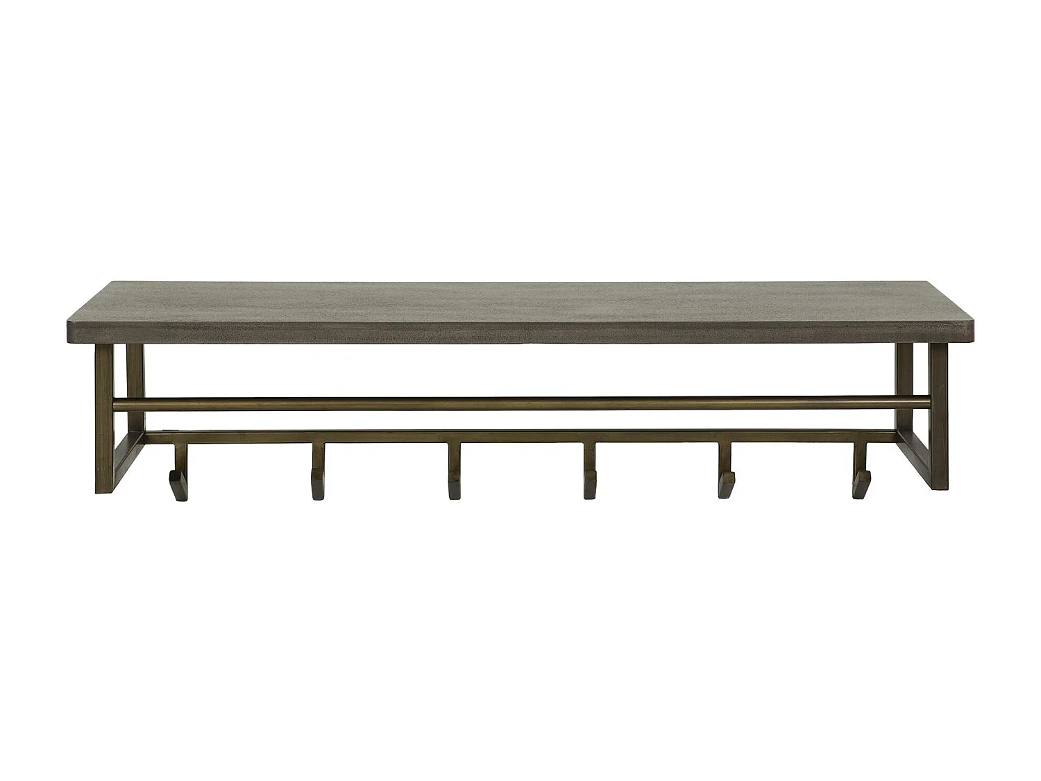 Portemanteau mural vintage 1 étagère 6 crochets RALF