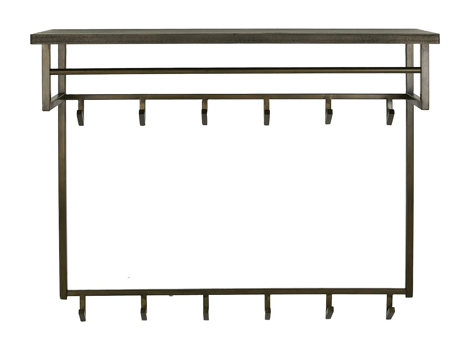 Portemanteau mural vintage 1 étagère 12 crochets RALF