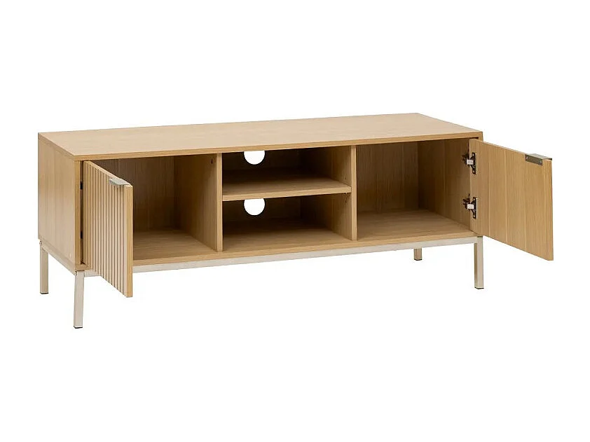 Meuble TV 2 Portes "Tasso" 120cm Naturel