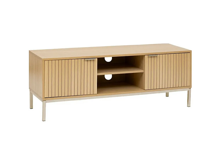 Meuble TV 2 Portes "Tasso" 120cm Naturel