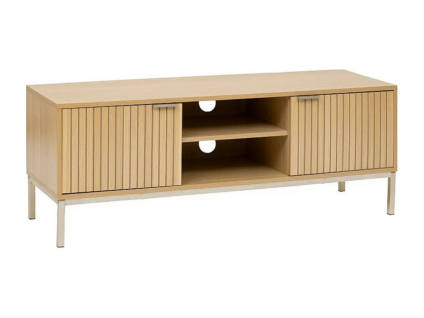 Meuble TV 2 Portes "Tasso" 120cm Naturel