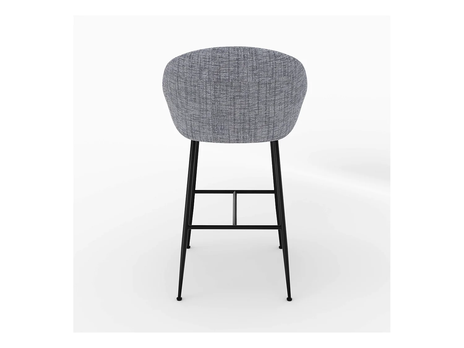 Sillas de bar en tejido bouclé gris 76 cm - Socky