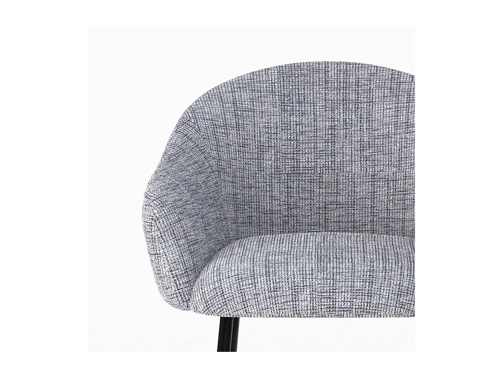 Sillas de bar en tejido bouclé gris 76 cm - Socky
