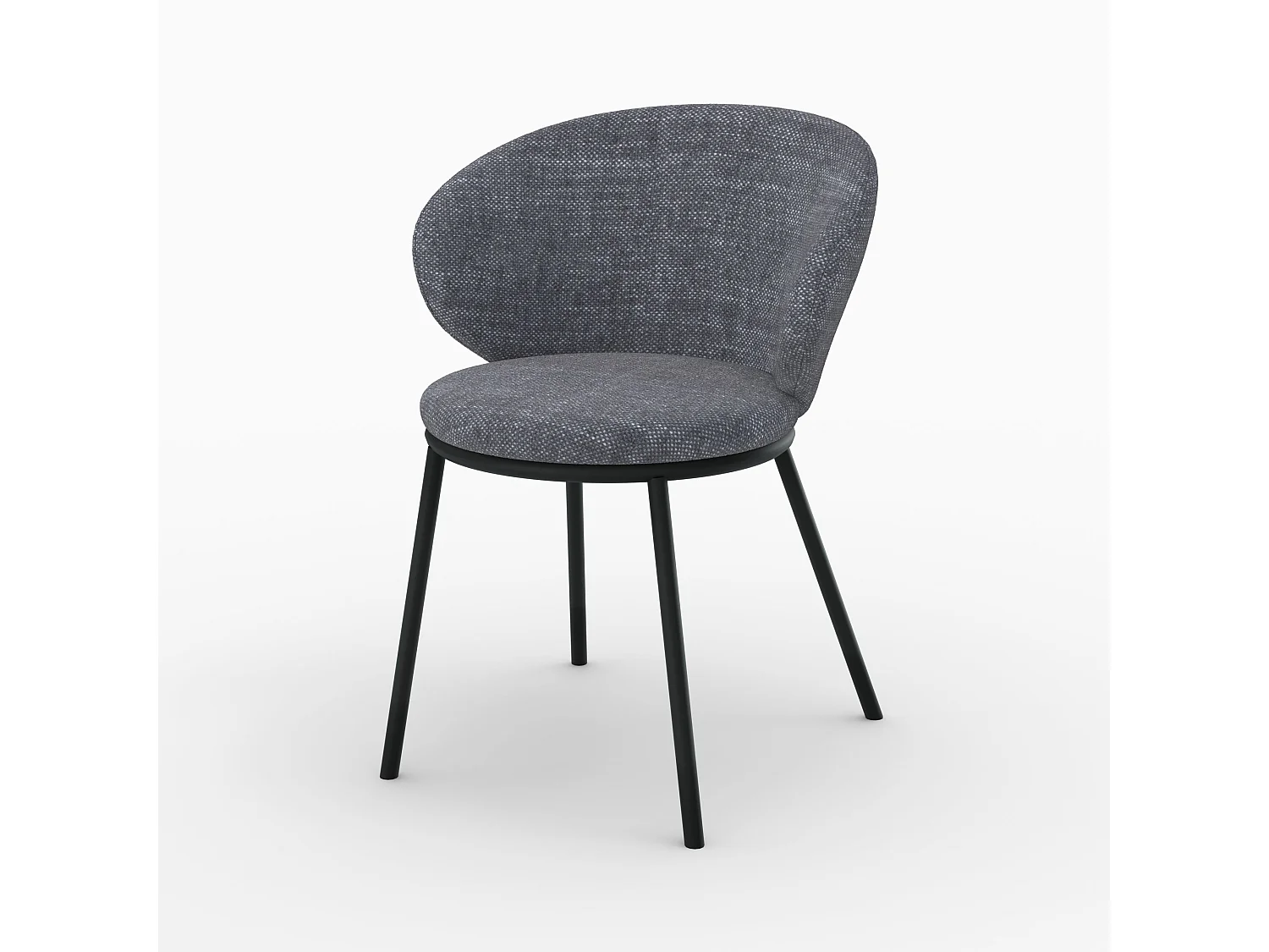 Sedia in tessuto grigio - Angèle