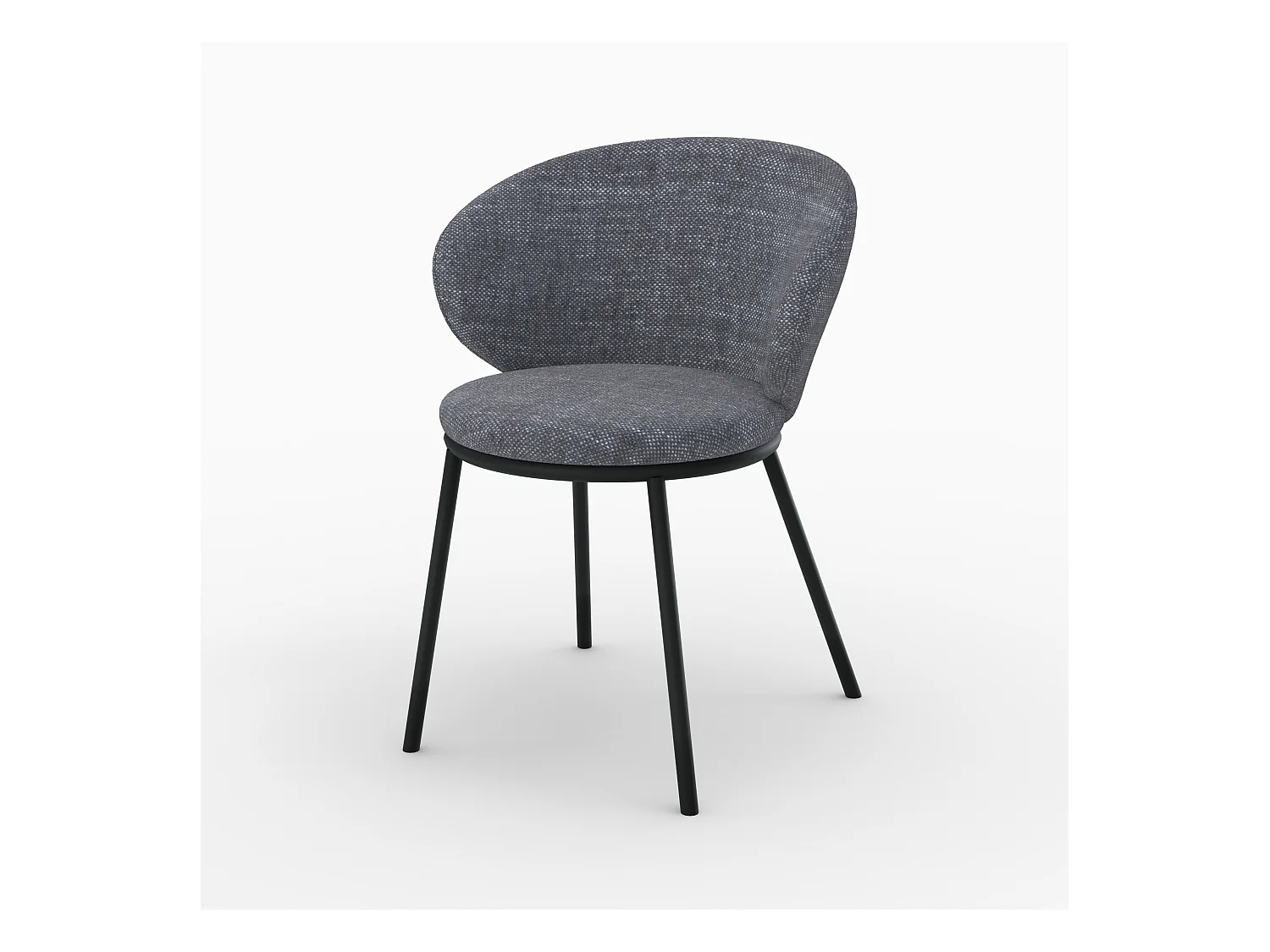 Chaise en tissu gris - Angèle