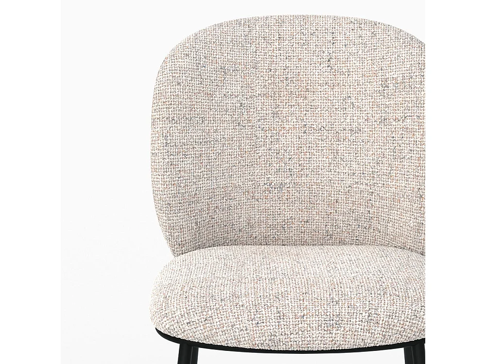 Set di 2 sedie in tessuto bouclé beige - Adèle