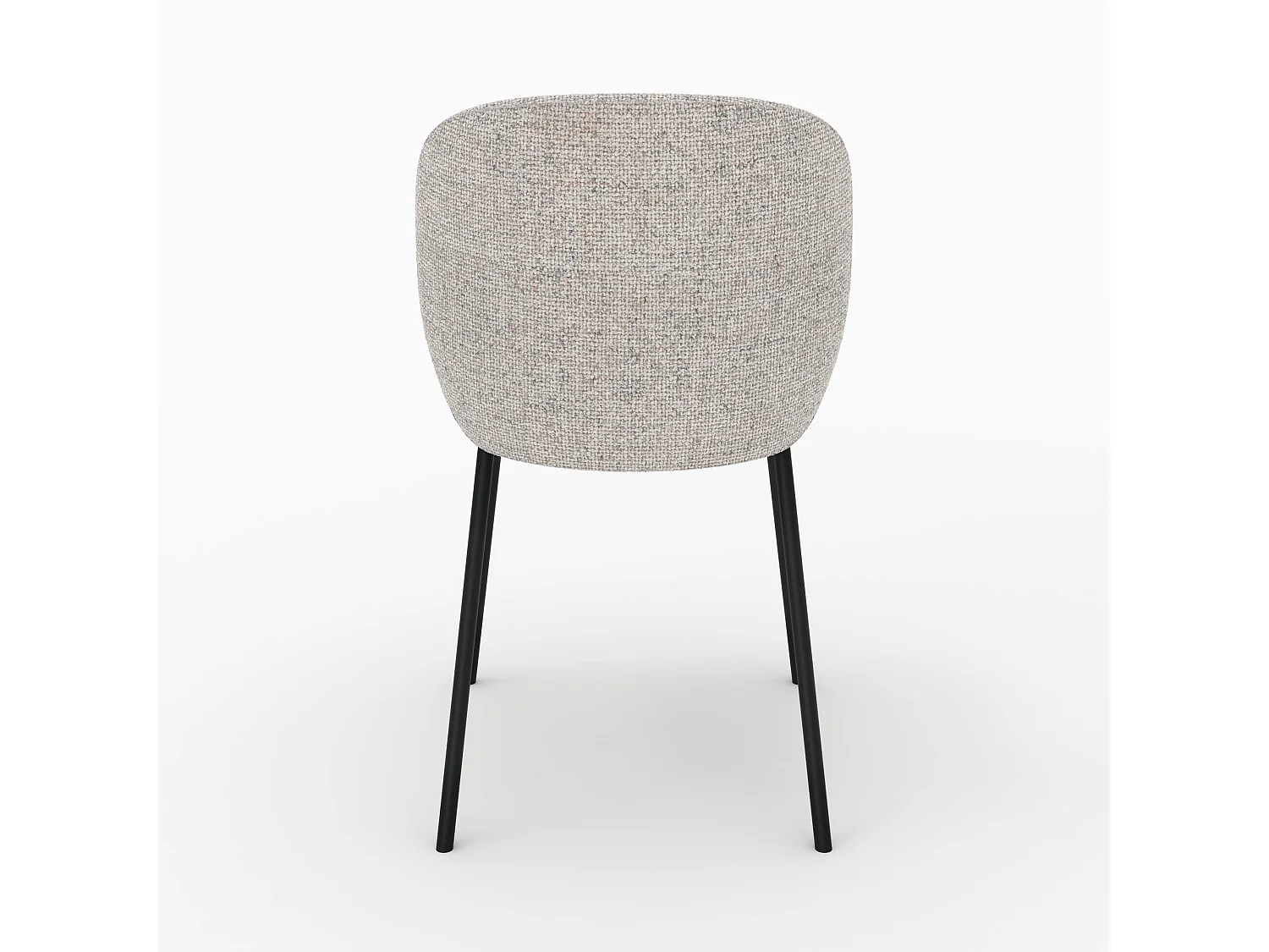 Lot de 2 chaises en tissu beige chiné - Adèle