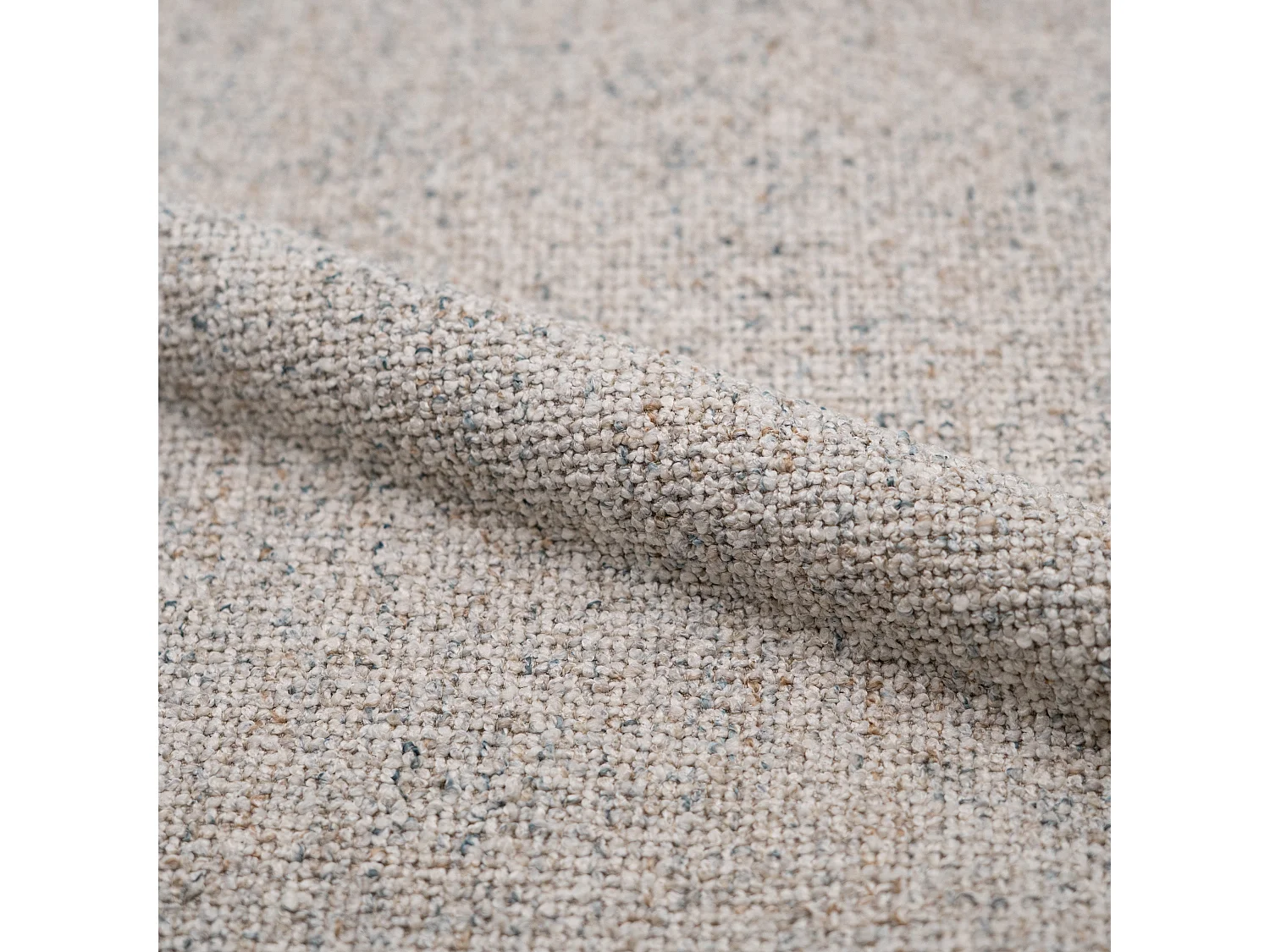 Lot de 2 chaises en tissu beige chiné - Adèle